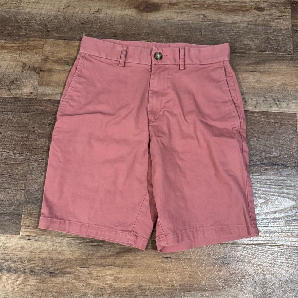 Old Navy Built in Flex Salmon Pink Slim Chino Shorts 28 Golf 8" Inseam Prep READ